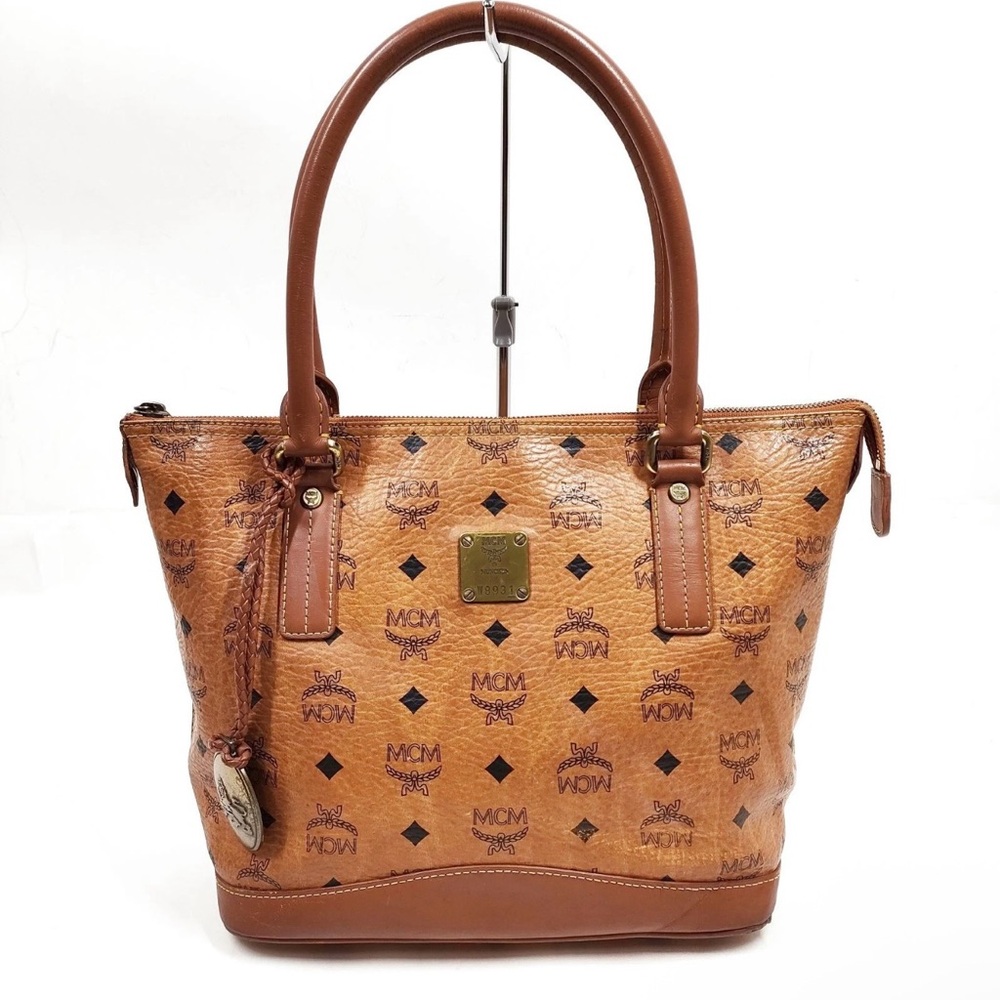 MCM Visetos tote bag with Bag charm